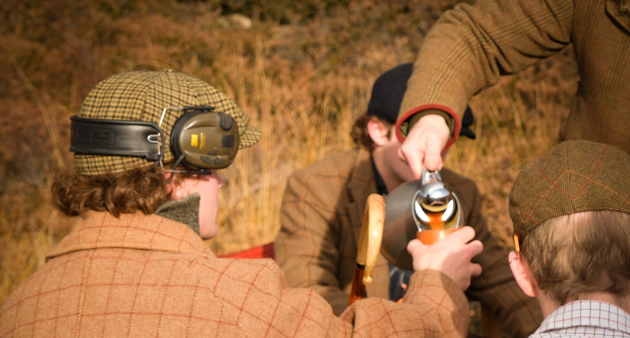 Elevenses and refreshments are needed when having huge fun doing traditional highland country sports.