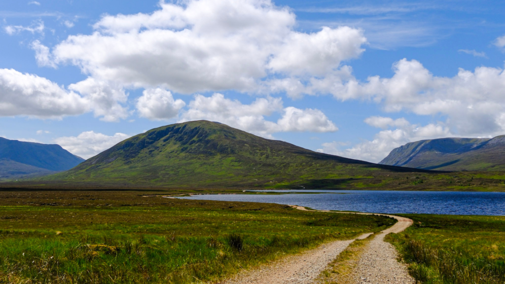 A glorious view of Loch Pattack on Ben Alder Estate.