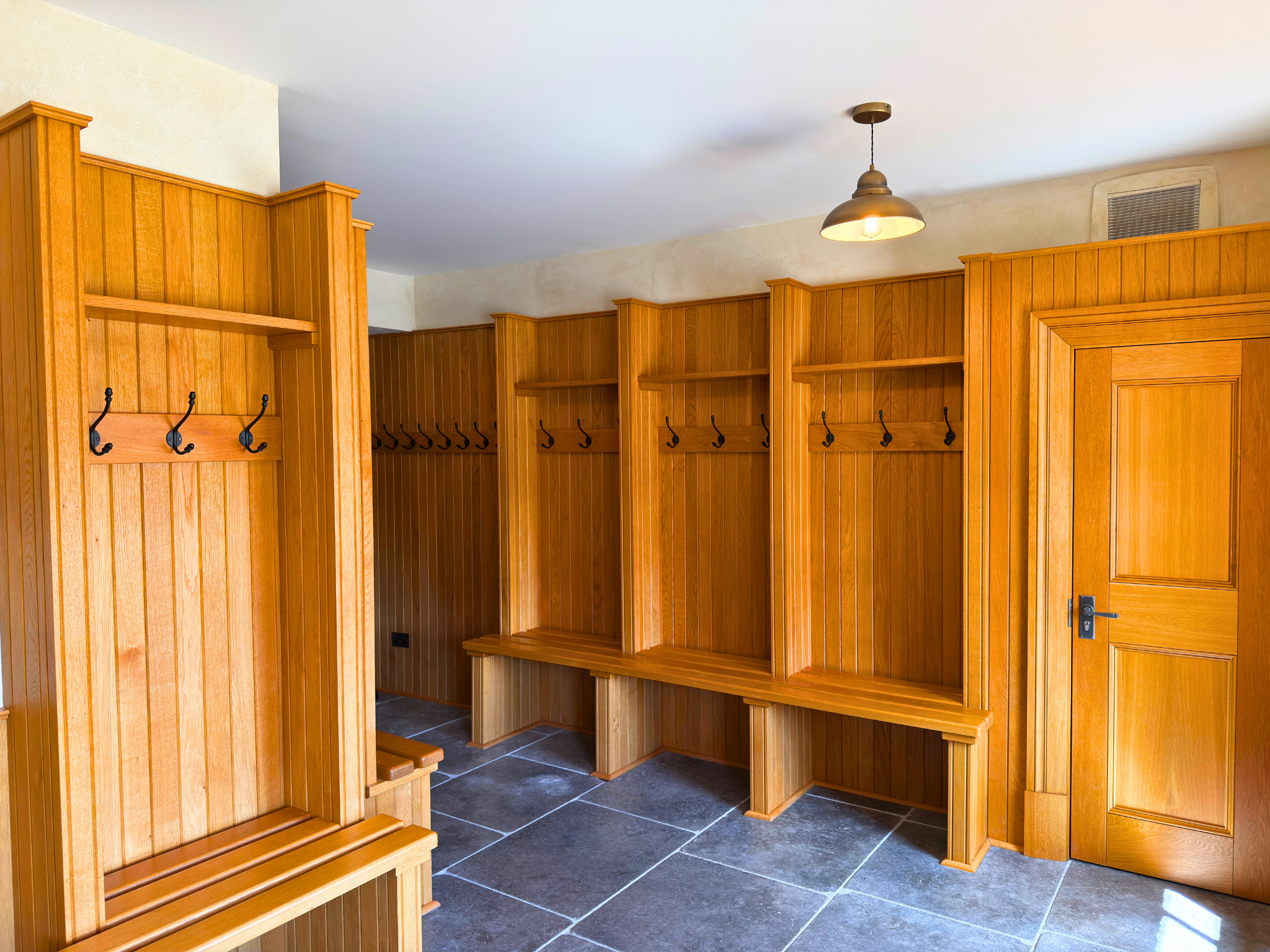 The boot room in Dalnaspidal Lodge (Ben Alder Estate).