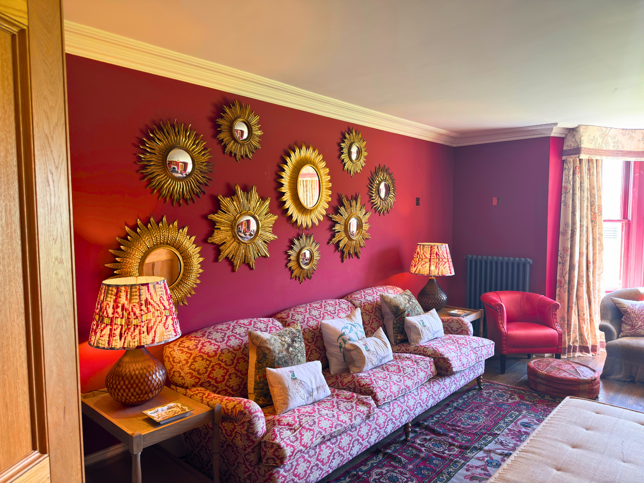 A warm and comfortable living room in Dalnaspidal Lodge (Ben Alder Estate).