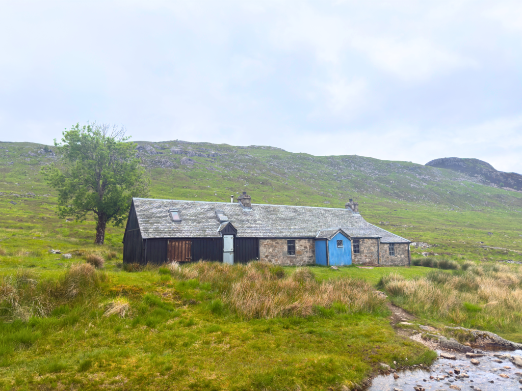 McCook's Bothy sits at the base of Ben Alder (Ben Alder Estate).