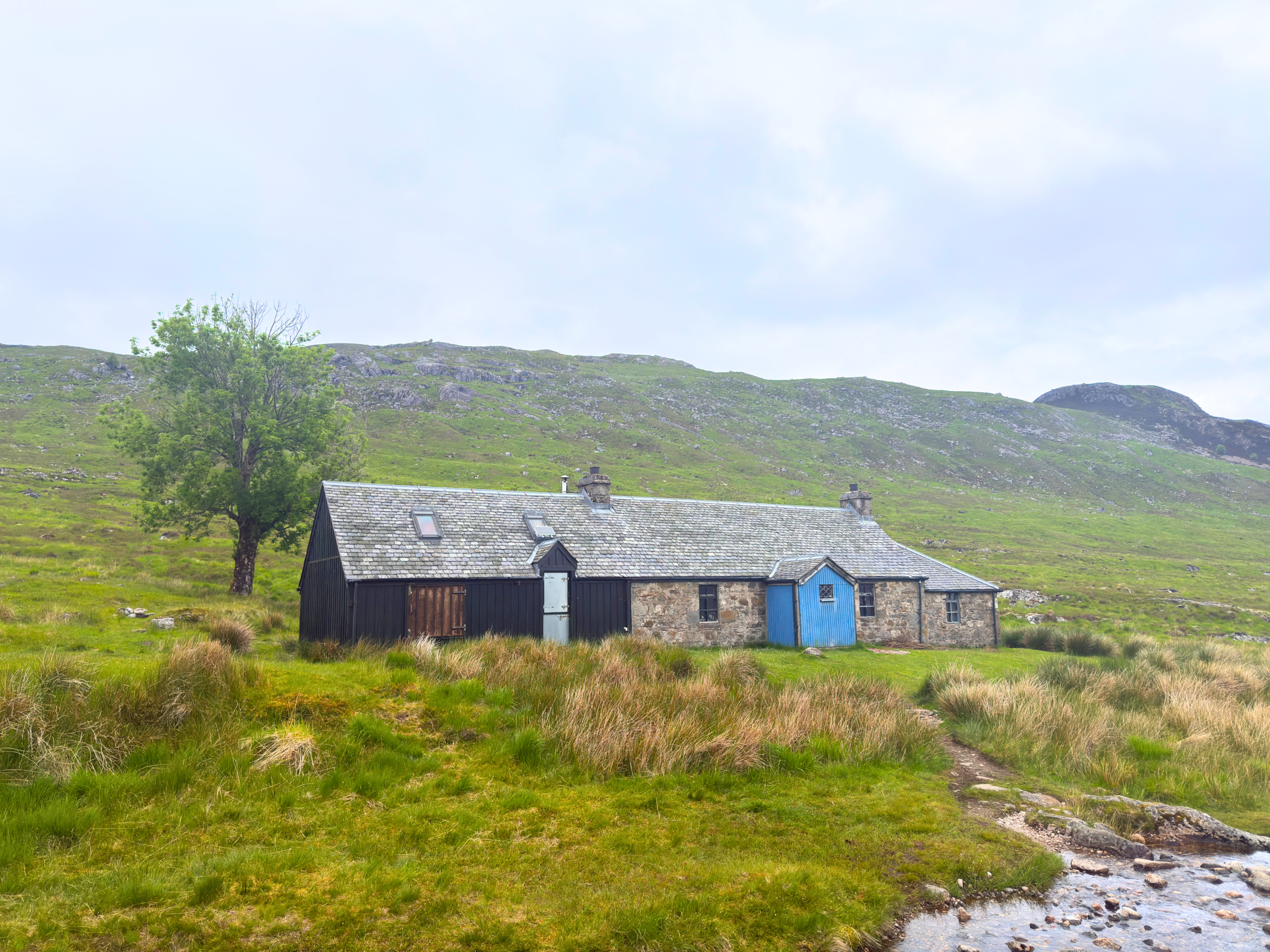 McCook's Bothy sits at the base of Ben Alder (Ben Alder Estate).