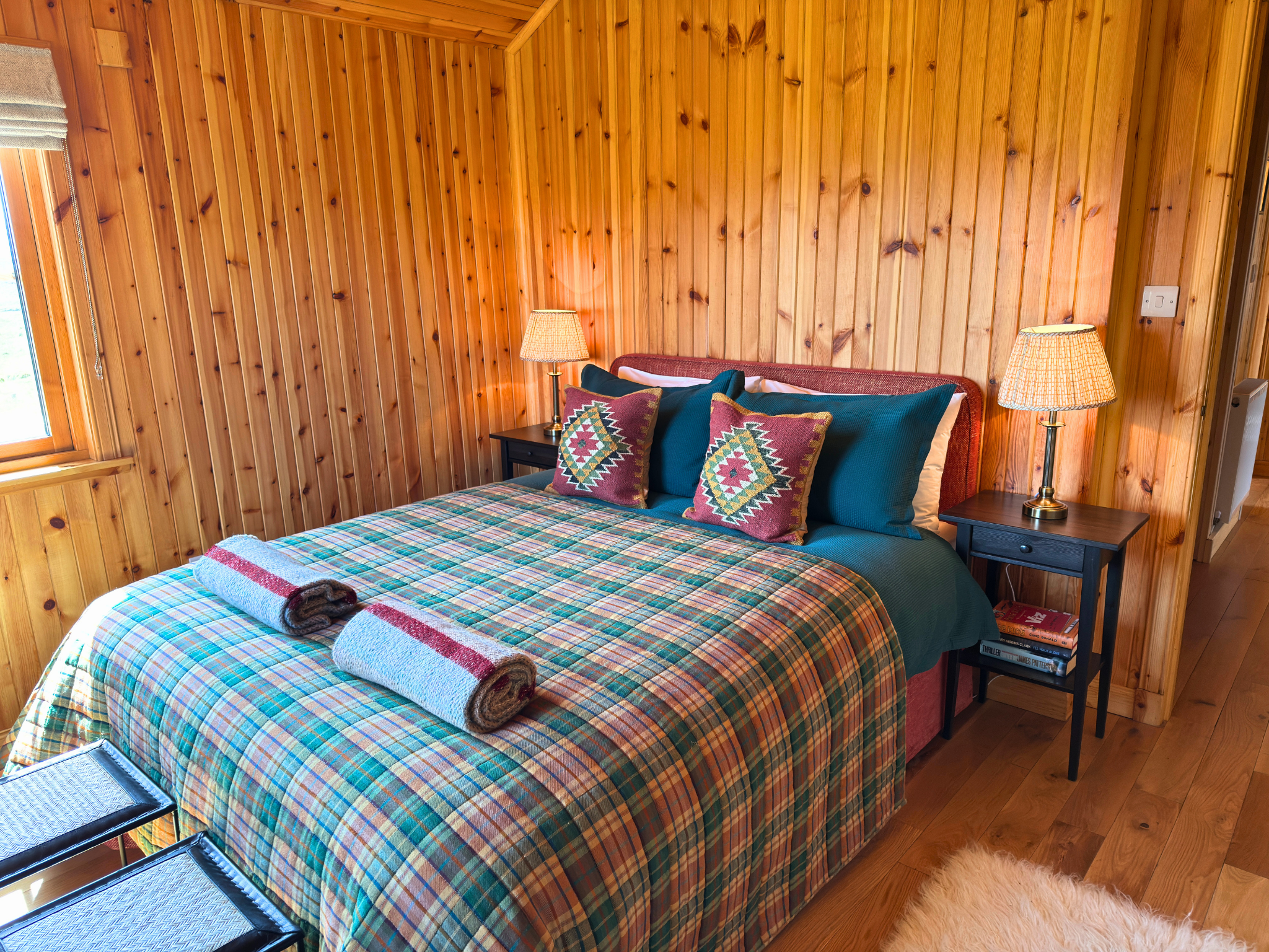 A double room in Culra Lodge (Ben Alder Estate).