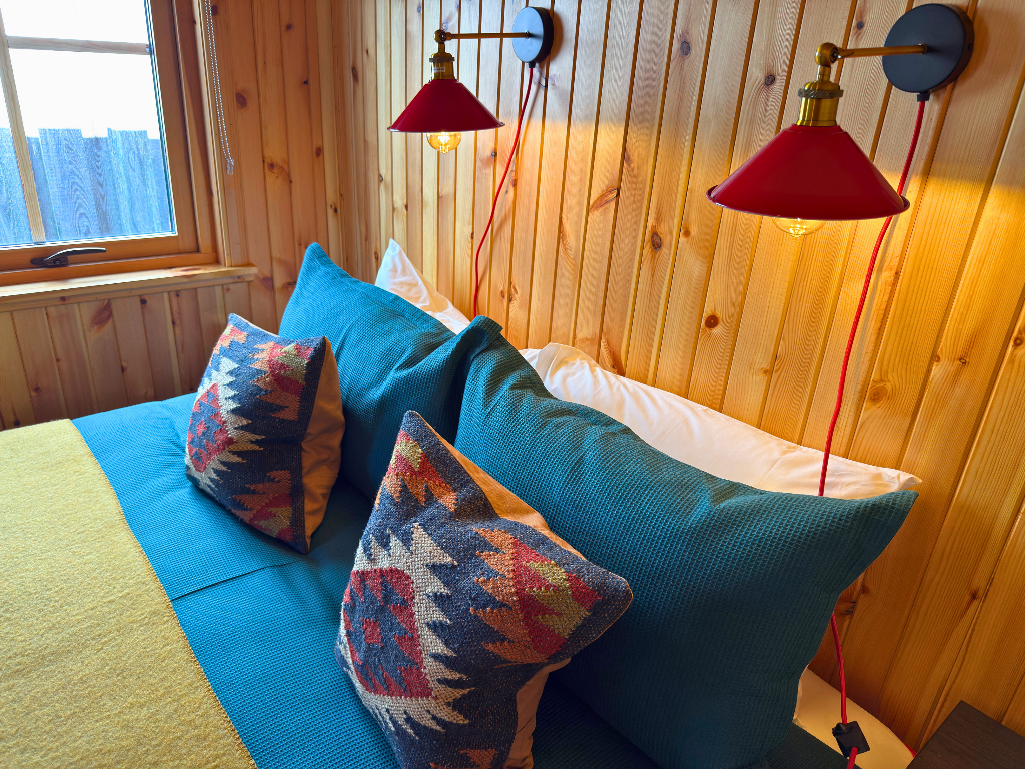 A double bedroom at Culra Lodge (Ben Alder Estate).