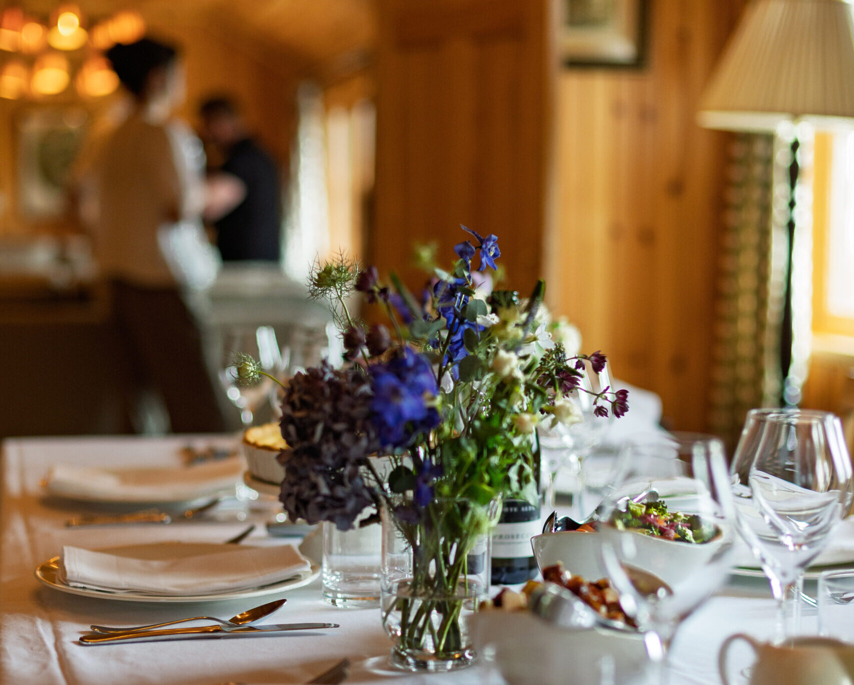 A family gathering for lunch at Culra Lodge (Ben Alder Estate).