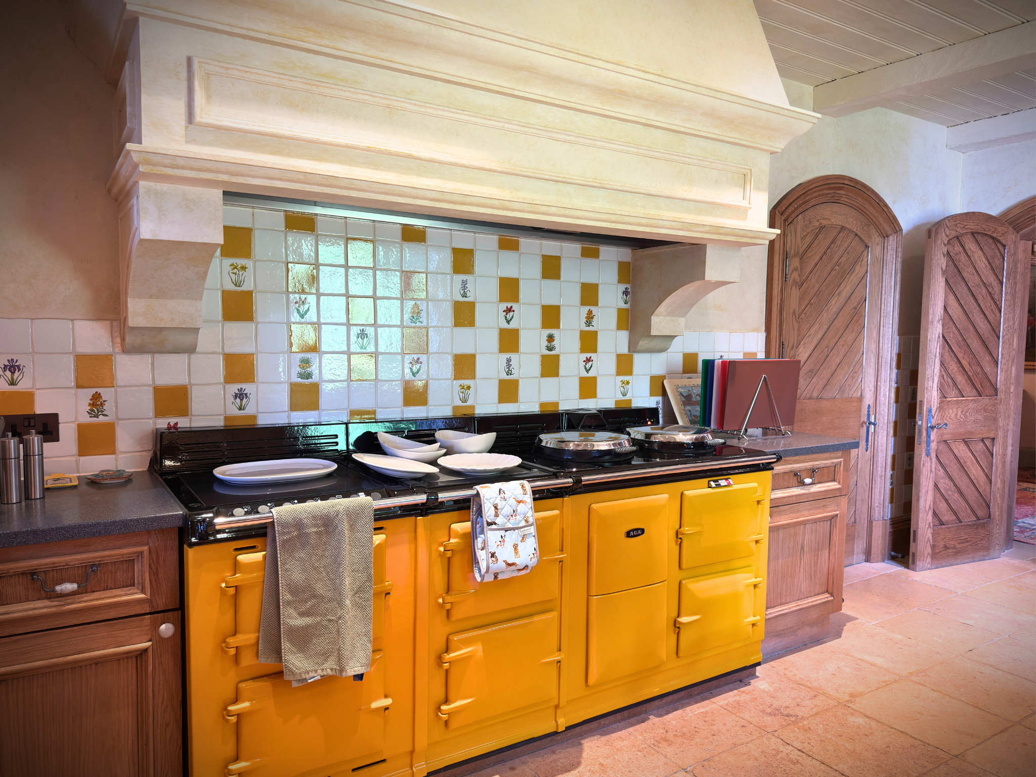 The kitchen in Gate Lodge (Ben Alder Estate).
