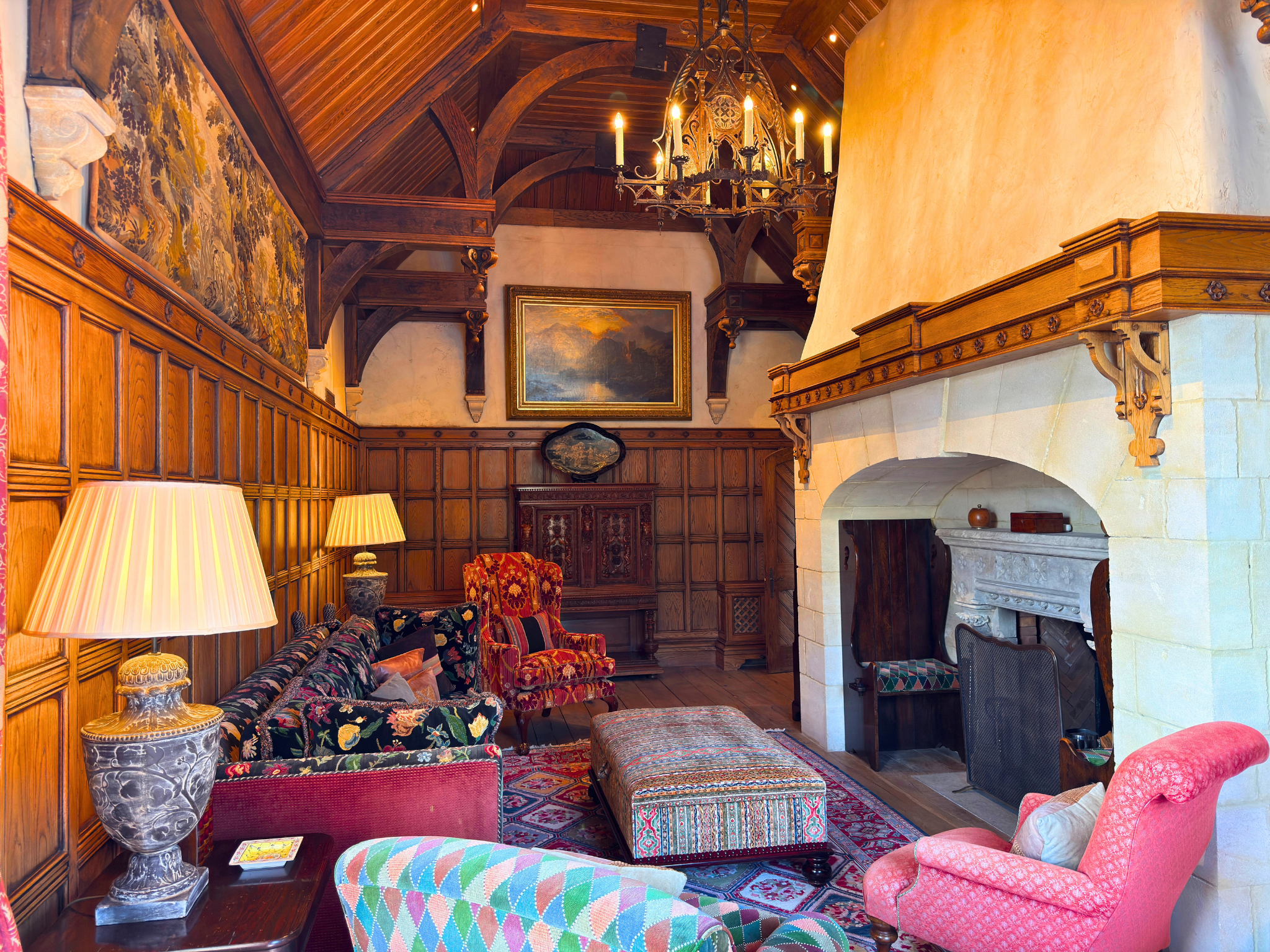 A living space in Gate Lodge (Ben Alder Estate).