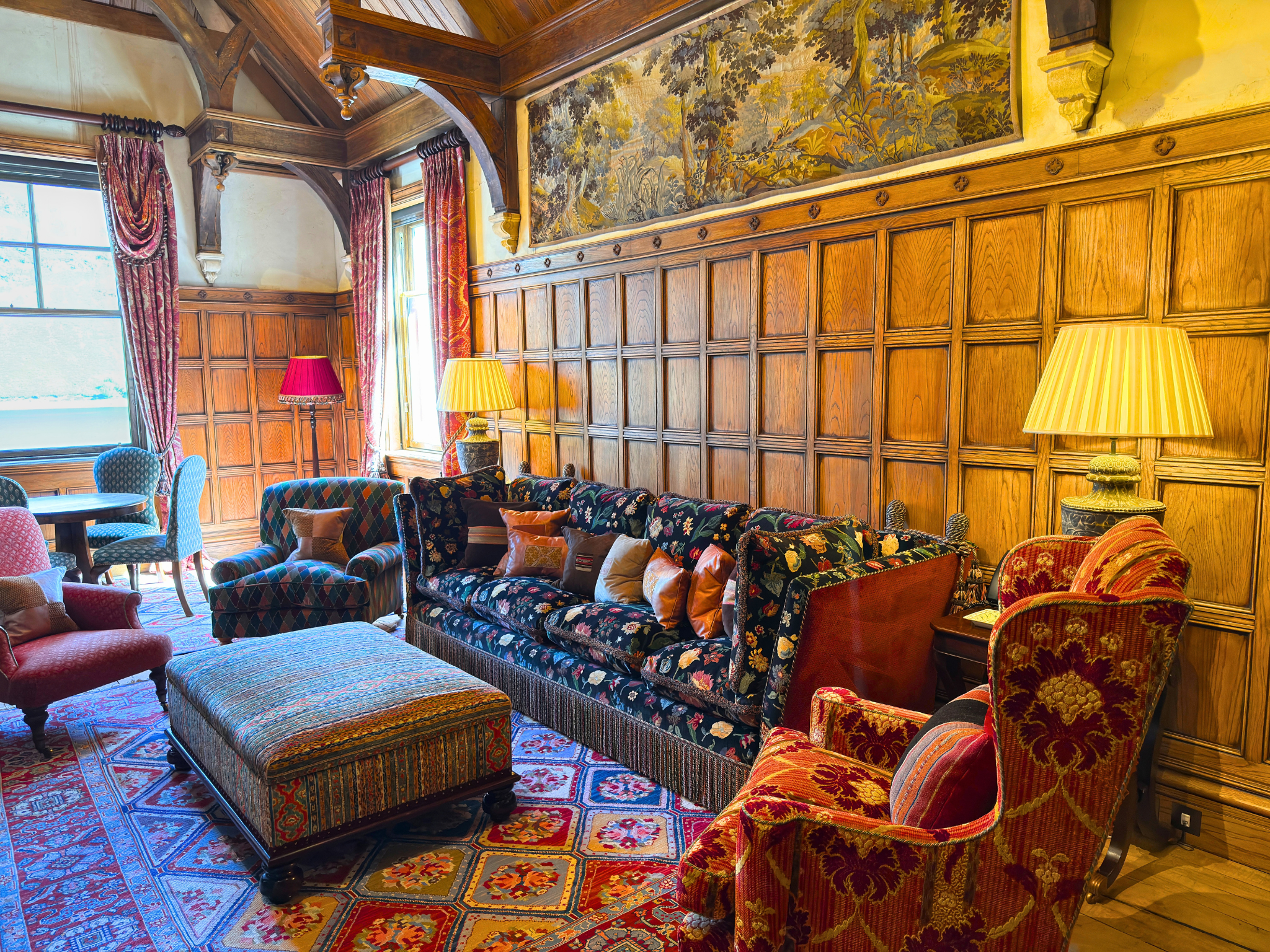A living space in Gate Lodge (Ben Alder Estate).