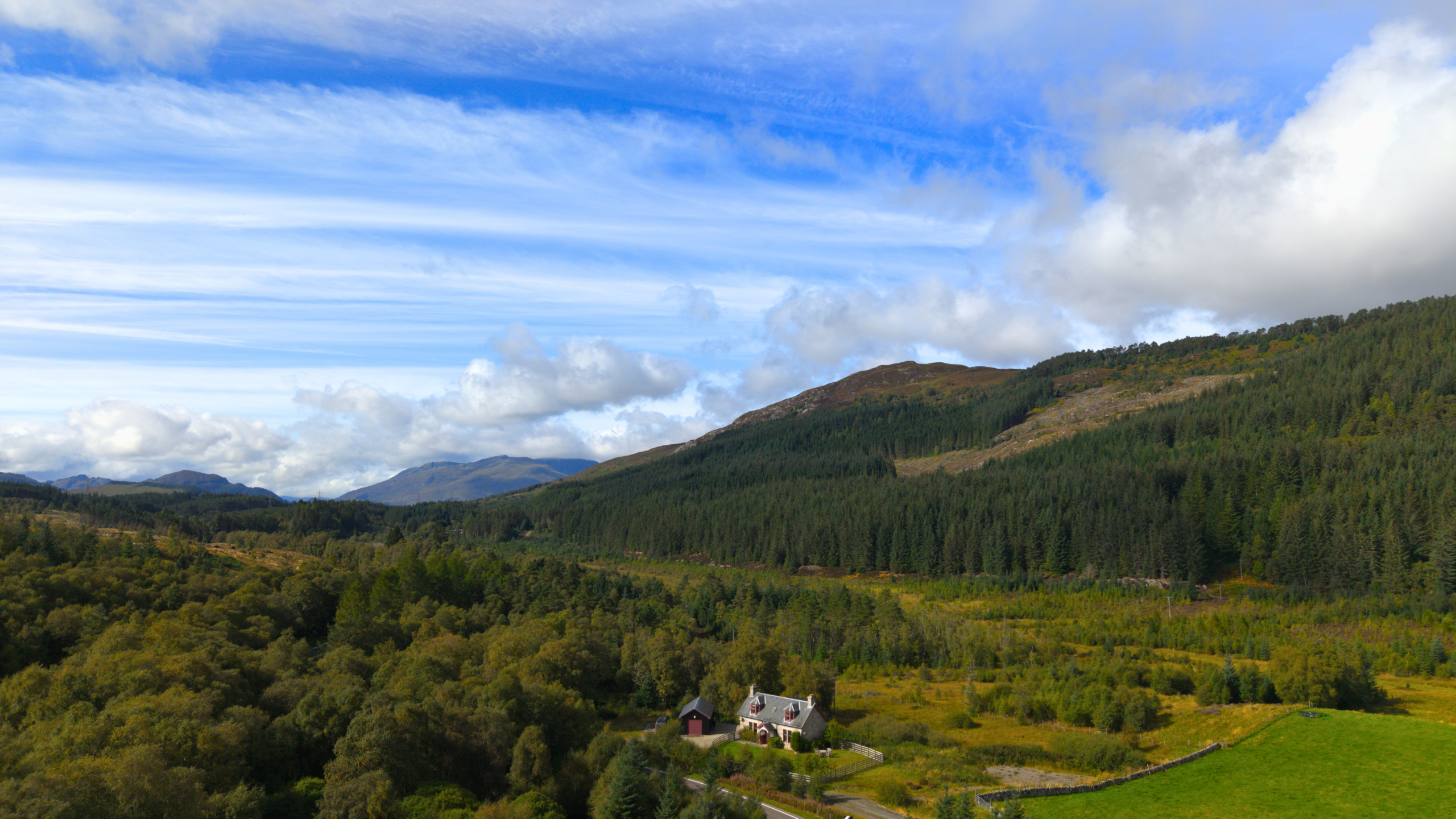 Strathmashie Cottage sits comfortably in the Highlands (Ben Alder Estate).